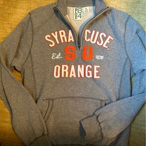 Half zip ladies Syracuse university sweatshirt